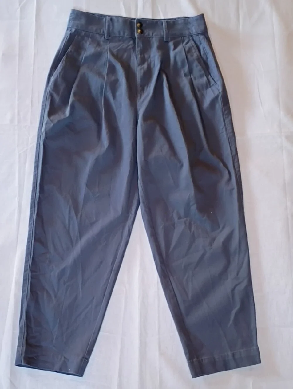 Madewell Women's Slate Blue Pleated Chinos Pants Size 6 New WT